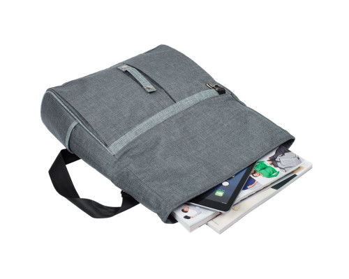 Сумка для ноутбука 2 в 1 twoFold, серая с темно-серым