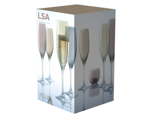 Набор бокалов для шампанского Polka Flute, металлик