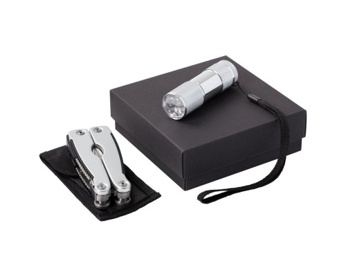 Набор Handmaster: фонарик и мультитул, серебристый