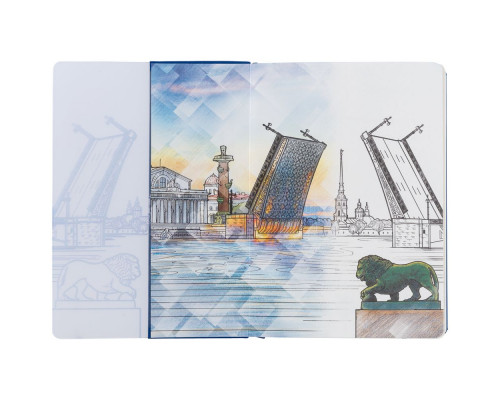 Блокнот «Города. Санкт-Петербург», синий