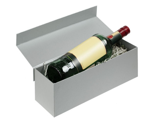 Коробка под бутылку Color Jacket, серебристая