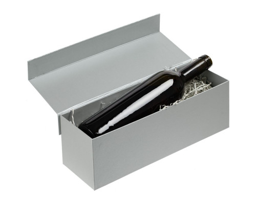 Коробка под бутылку Color Jacket, серебристая