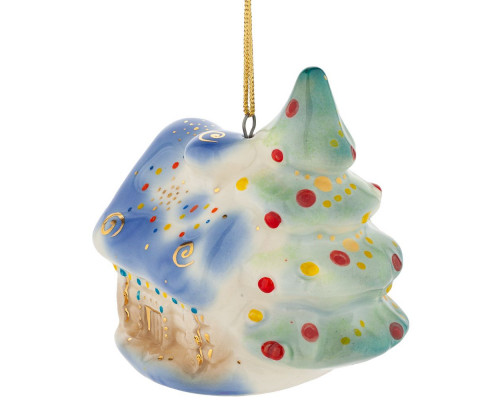 Фарфоровая елочная игрушка Snug