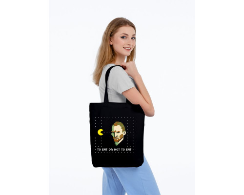 Холщовая сумка «Ван-Пакман», черная