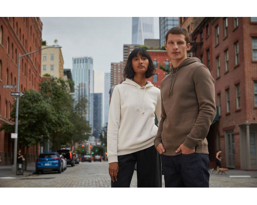 Толстовка с капюшоном унисекс BNC Organic, белая