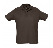 Рубашка поло мужская Summer 170, темно-коричневая (шоколад)
