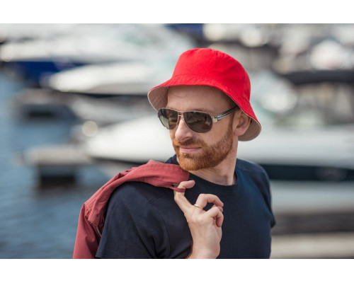 Панама Unit Summer двусторонняя, красная с серым