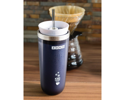 Стакан для охлаждения напитков Iced Coffee Maker, голубой