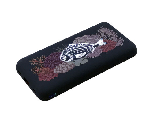 Аккумулятор с беспроводной зарядкой markBright Megapolis, 8000 мАч, черный