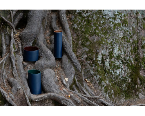 Ваза Form Fluid, большая, сине-горчичная