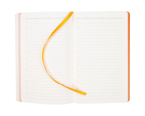 Ежедневник Duplex, недатированный, белый с желтым