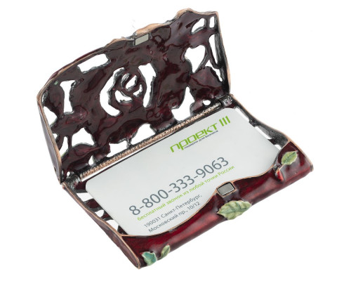 Визитница Enamel, розовая