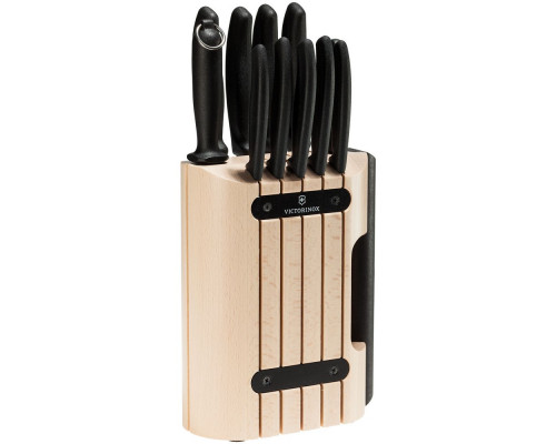 Набор кухонных ножей Victorinox Swiss Classic в деревянной подставке с овощечисткой
