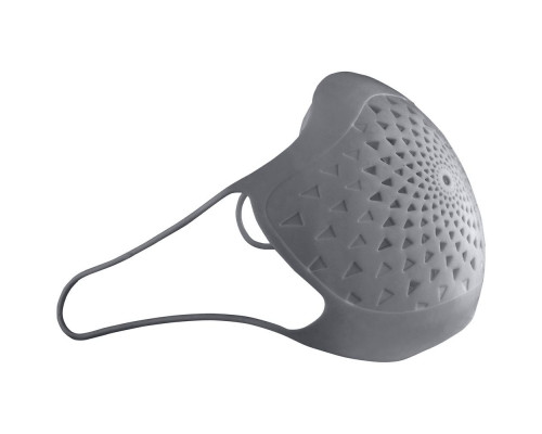 Многоразовая маска с прополисом PropMask, силиконовая, серая