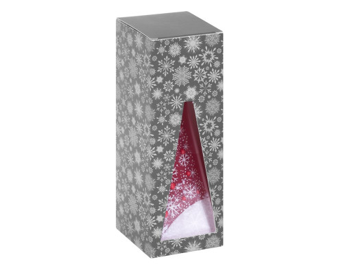 Свеча ручной работы «Снежный лес», в форме пирамиды