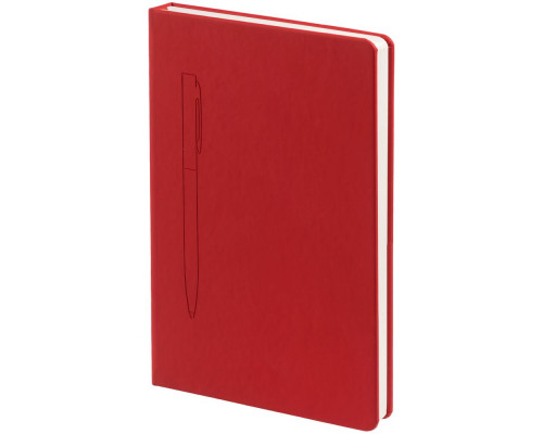 Ежедневник Magnet Shall с ручкой, красный
