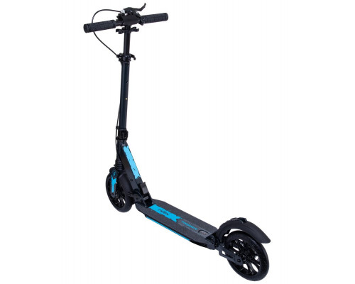 Самокат Trigger, черный с голубым