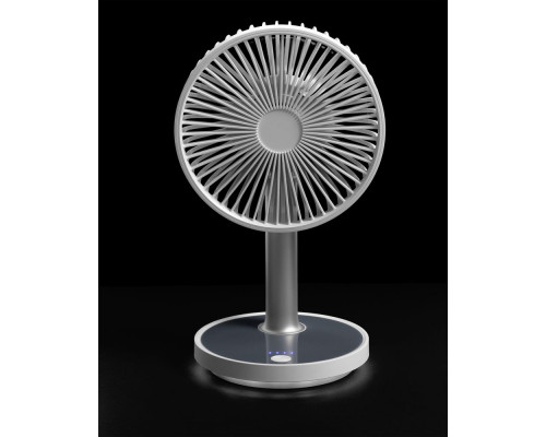 Настольный беспроводной вентилятор с подсветкой inBreeze, белый c серым