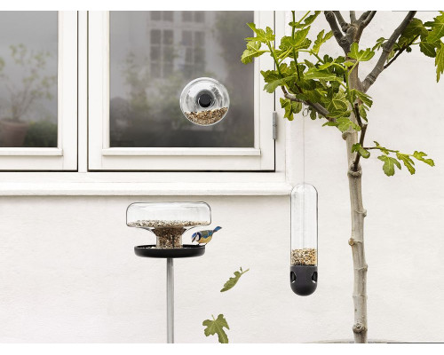 Кормушка для птиц Bird Feeder Tube, подвесная, черная