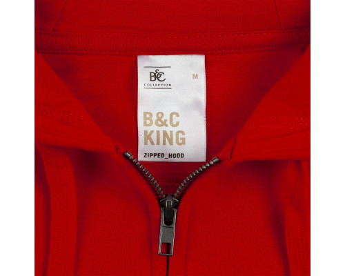 Толстовка с капюшоном на молнии унисекс King, белая