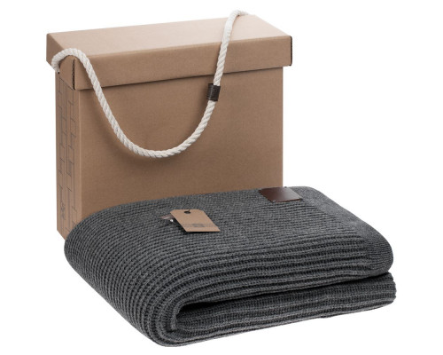 Плед Shirr, серый меланж