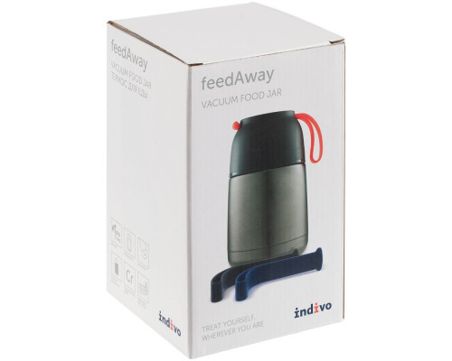 Термос для еды feedAway 500, серо-стальной