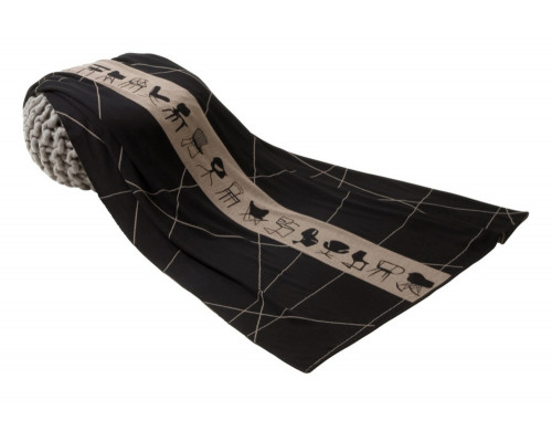 Плед Big Boss, черный/темно-бежевый