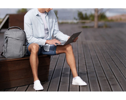 Рюкзак для ноутбука The First, серый