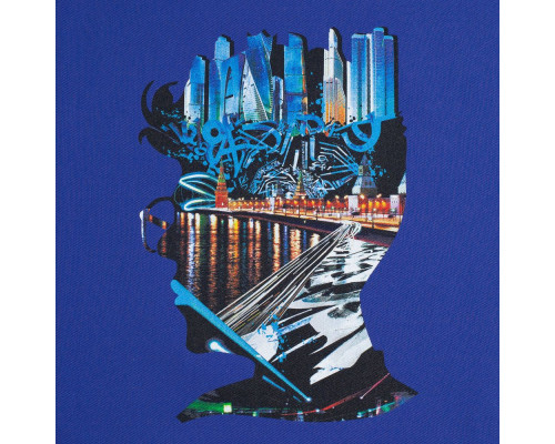 Холщовая сумка Moscow Boy, ярко-синяя