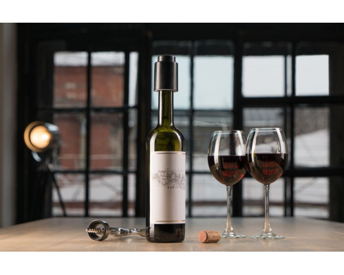 Пробка для бутылки Wine Keeper, вакуумная, черная