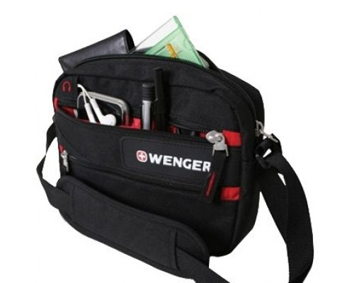 Сумка для документов Horizontal Accessory, черная с красным