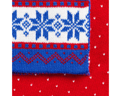 Шарф Happy View, красный с синим