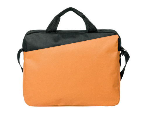 Конференц-сумка Unit Diagonal, оранжево-черная