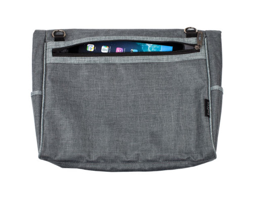 Сумка для ноутбука 2 в 1 twoFold, серая с темно-серым