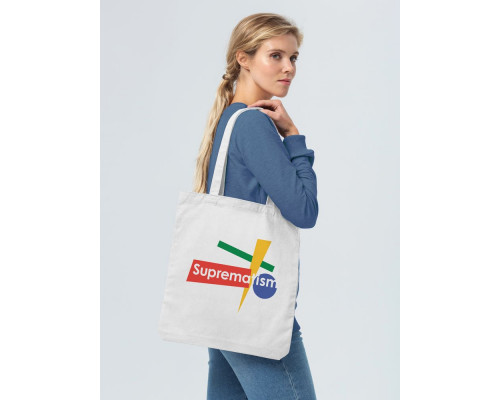 Холщовая сумка Suprematism, молочно-белая