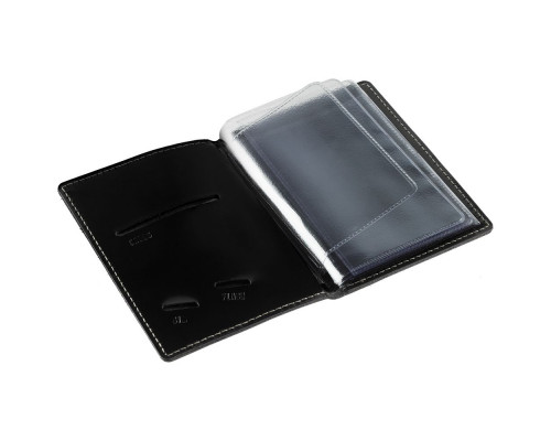 Обложка для автодокументов «Комфорт», черная