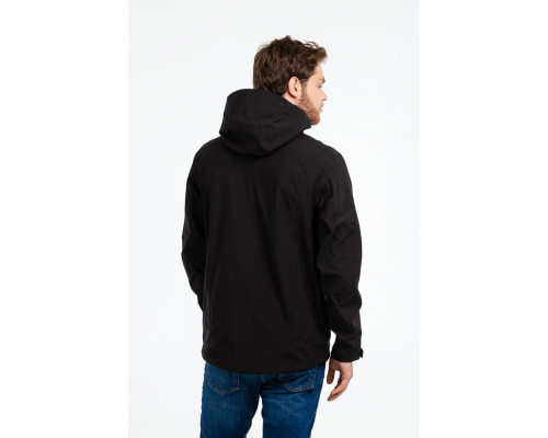 Куртка софтшелл мужская Patrol, черная с красным