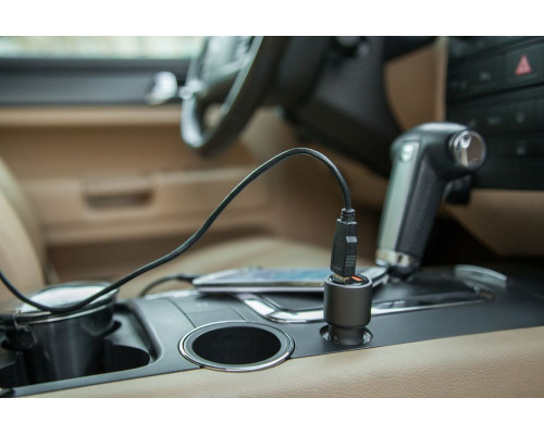 Автомобильное зарядное устройство Volto, серое