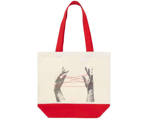 Холщовая сумка «Веревочки», красная