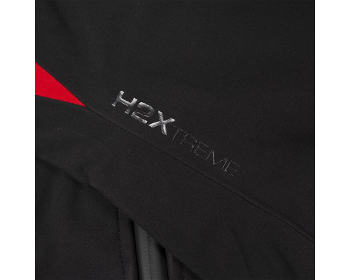 Куртка софтшелл мужская Patrol, черная с красным