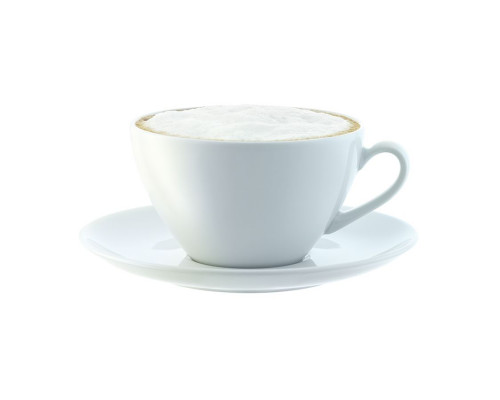 Набор больших чашек с блюдцем Dine, белый