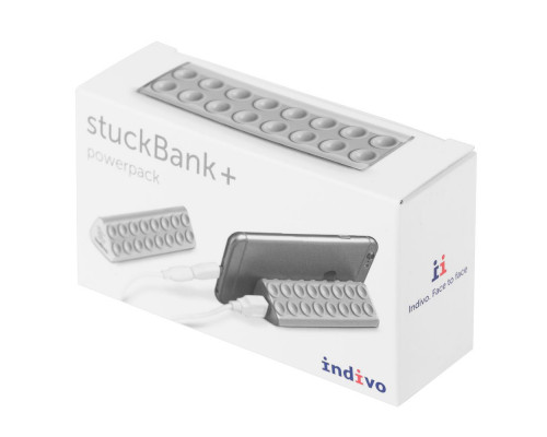 Внешний аккумулятор-подставка stuckBank Plus 2600 мАч, серебристый