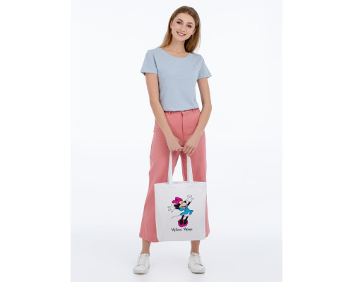 Холщовая сумка «Минни Маус. So Happy!», белая