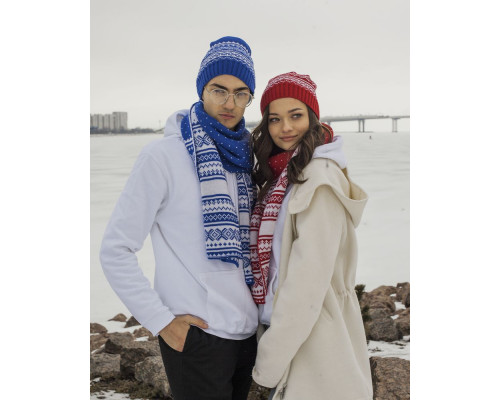 Шарф Lambient, красный с белым