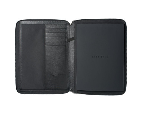 Папка на молнии c блокнотом А4 Tradition, черная