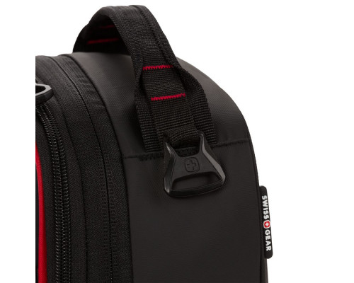 Термосумка Swissgear с увеличением объема, черная с красным