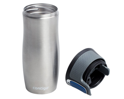 Термостакан Contigo West Loop, вакуумный, стальной цвет