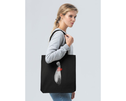 Холщовая сумка Ghost of Love, черная