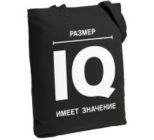 Холщовая сумка «Размер IQ», черная