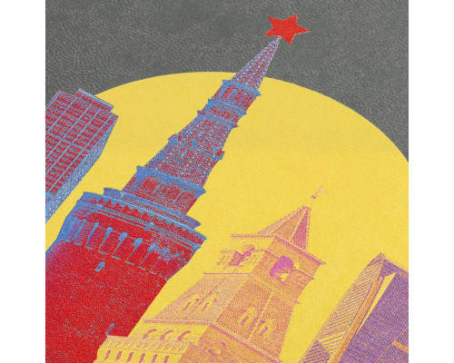 Блокнот Moscow State of Mind, в линейку, серый